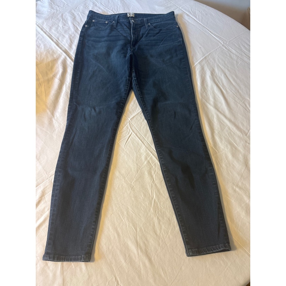 J.Crew Skinny Jeans Womens 32T Dark Blue  High Rise Stretch Denim